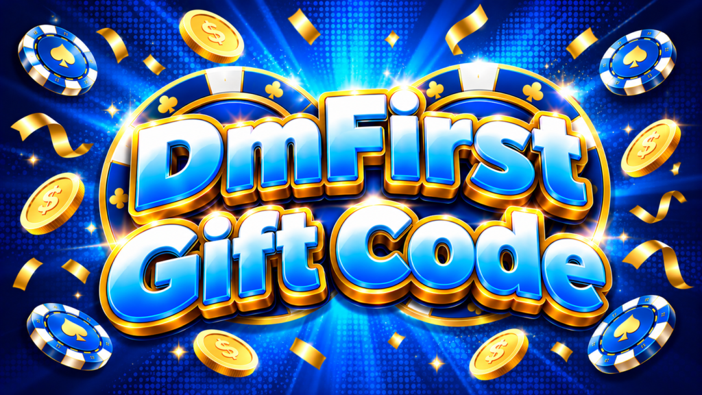 DmFirst Gift Code banner with redeem and bonus reward graphics